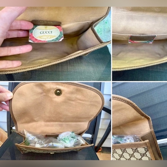 AUTHENTIC GUCCI GG Sherry Web Accessory Collection Clutch - Picture 6 of 6